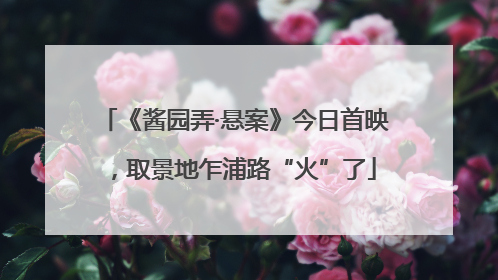 《酱园弄·悬案》今日首映，取景地乍浦路“火”了