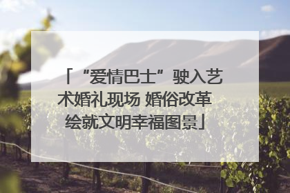 “爱情巴士”驶入艺术婚礼现场 婚俗改革绘就文明幸福图景