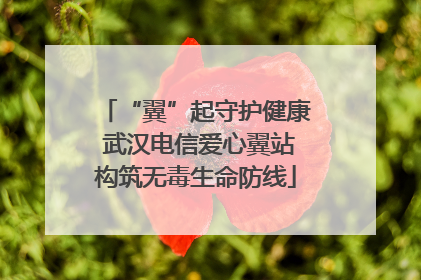 “翼”起守护健康 武汉电信爱心翼站构筑无毒生命防线