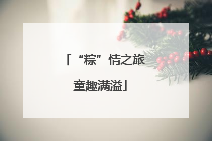 “粽”情之旅 童趣满溢