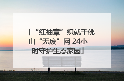 “红袖章”织就千佛山“无废”网 24小时守护生态家园
