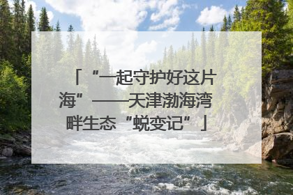 “一起守护好这片海”——天津渤海湾畔生态“蜕变记”