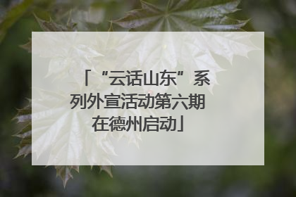 “云话山东”系列外宣活动第六期在德州启动