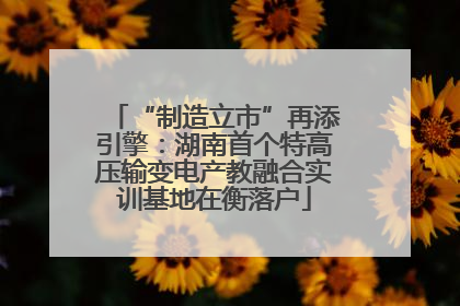 “制造立市”再添引擎：湖南首个特高压输变电产教融合实训基地在衡落户