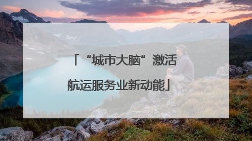 “城市大脑”激活航运服务业新动能