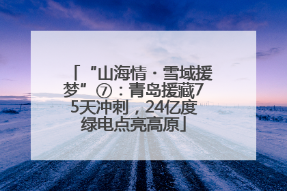 “山海情・雪域援梦”⑦：青岛援藏75天冲刺，24亿度绿电点亮高原