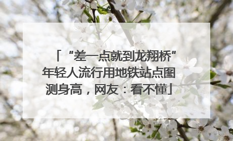 “差一点就到龙翔桥”年轻人流行用地铁站点图测身高，网友：看不懂