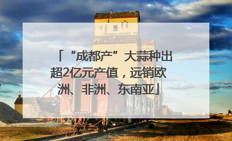 “成都产”大蒜种出超2亿元产值，远销欧洲、非洲、东南亚