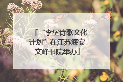 “李堡诗歌文化计划”在江苏海安文峰书院举办