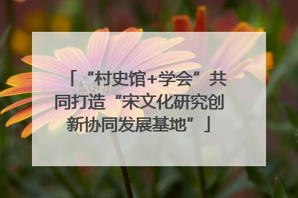 “村史馆+学会”共同打造“宋文化研究创新协同发展基地”