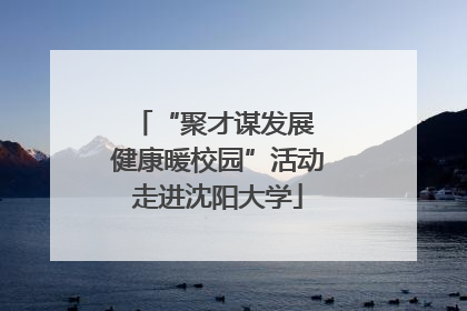“聚才谋发展 健康暖校园”活动走进沈阳大学