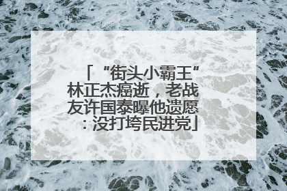 “街头小霸王”林正杰癌逝，老战友许国泰曝他遗愿：没打垮民进党