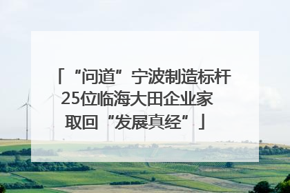 “问道”宁波制造标杆 25位临海大田企业家取回“发展真经”