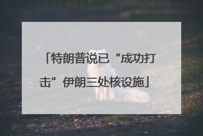 特朗普说已“成功打击”伊朗三处核设施