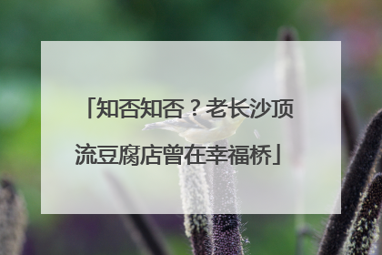 知否知否？老长沙顶流豆腐店曾在幸福桥