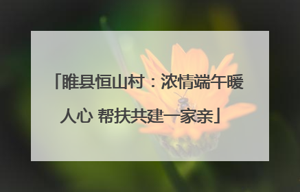 睢县恒山村：浓情端午暖人心 帮扶共建一家亲