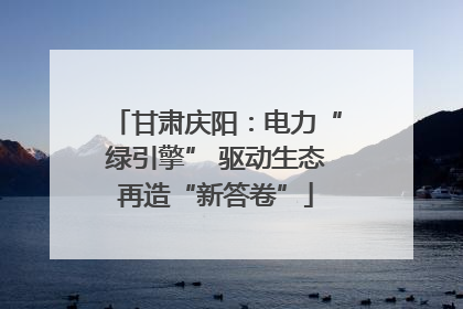 甘肃庆阳：电力“绿引擎” 驱动生态再造“新答卷”