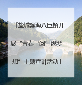 盐城滨海八巨镇开展“青春‘阅’燃梦想”主题宣讲活动