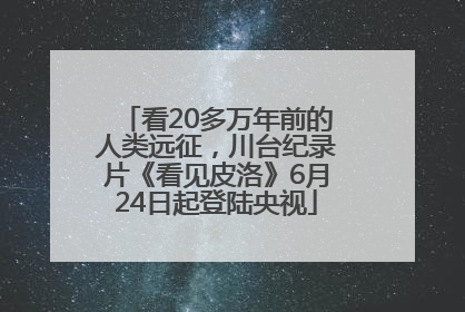 看20多万年前的人类远征，川台纪录片《看见皮洛》6月24日起登陆央视