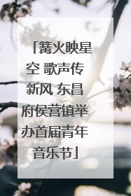 篝火映星空 歌声传新风 东昌府侯营镇举办首届青年音乐节