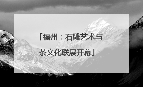福州：石雕艺术与茶文化联展开幕