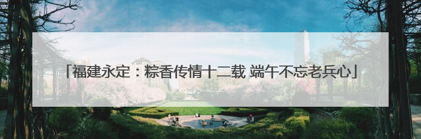 福建永定：粽香传情十二载 端午不忘老兵心