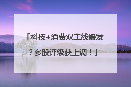 科技+消费双主线爆发？多股评级获上调！