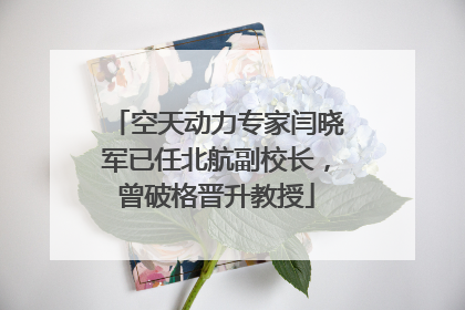 空天动力专家闫晓军已任北航副校长，曾破格晋升教授