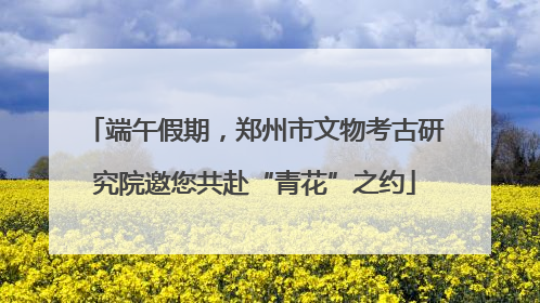 端午假期，郑州市文物考古研究院邀您共赴“青花”之约