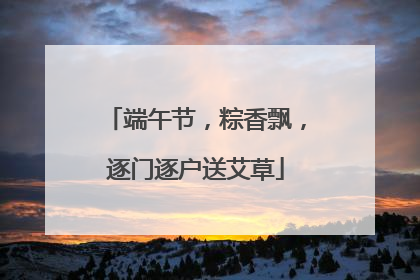 端午节，粽香飘，逐门逐户送艾草