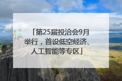 第25届投洽会9月举行，首设低空经济、人工智能等专区