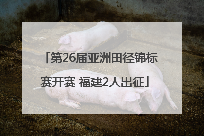第26届亚洲田径锦标赛开赛 福建2人出征