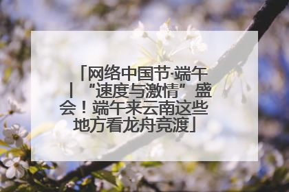 网络中国节·端午丨“速度与激情”盛会！端午来云南这些地方看龙舟竞渡