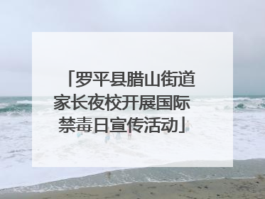 罗平县腊山街道家长夜校开展国际禁毒日宣传活动