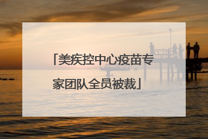 美疾控中心疫苗专家团队全员被裁
