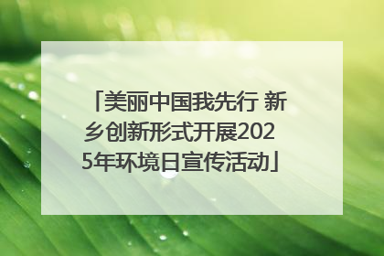 美丽中国我先行 新乡创新形式开展2025年环境日宣传活动