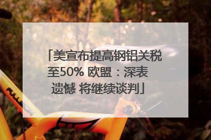 美宣布提高钢铝关税至50% 欧盟：深表遗憾 将继续谈判