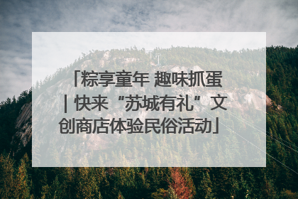 粽享童年 趣味抓蛋｜快来“苏城有礼”文创商店体验民俗活动