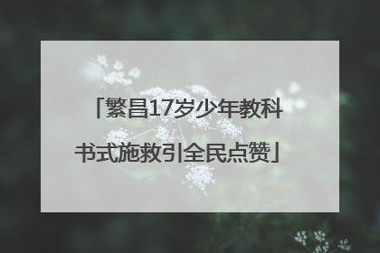 繁昌17岁少年教科书式施救引全民点赞
