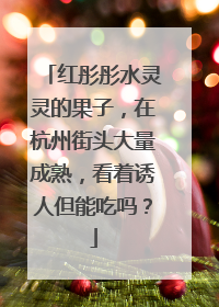 红彤彤水灵灵的果子，在杭州街头大量成熟，看着诱人但能吃吗？