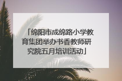 绵阳市成绵路小学教育集团举办书香教师研究院五月培训活动