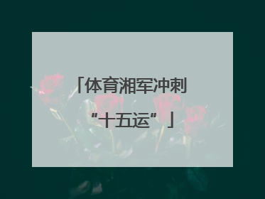 体育湘军冲刺“十五运”