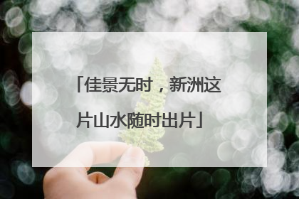 佳景无时，新洲这片山水随时出片