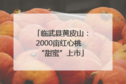 临武县黄皮山：2000亩红心桃“甜蜜”上市