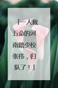 一人救五命的河南籍少校张伟，归队了！