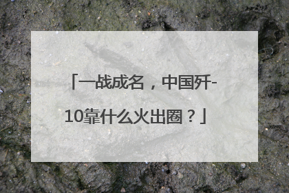 一战成名，中国歼-10靠什么火出圈？