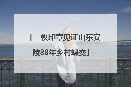 一枚印章见证山东安陵88年乡村蝶变