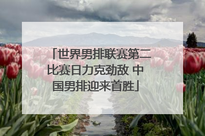 世界男排联赛第二比赛日力克劲敌 中国男排迎来首胜
