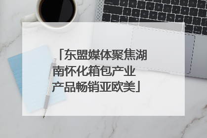 东盟媒体聚焦湖南怀化箱包产业 产品畅销亚欧美