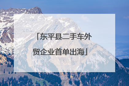 东平县二手车外贸企业首单出海